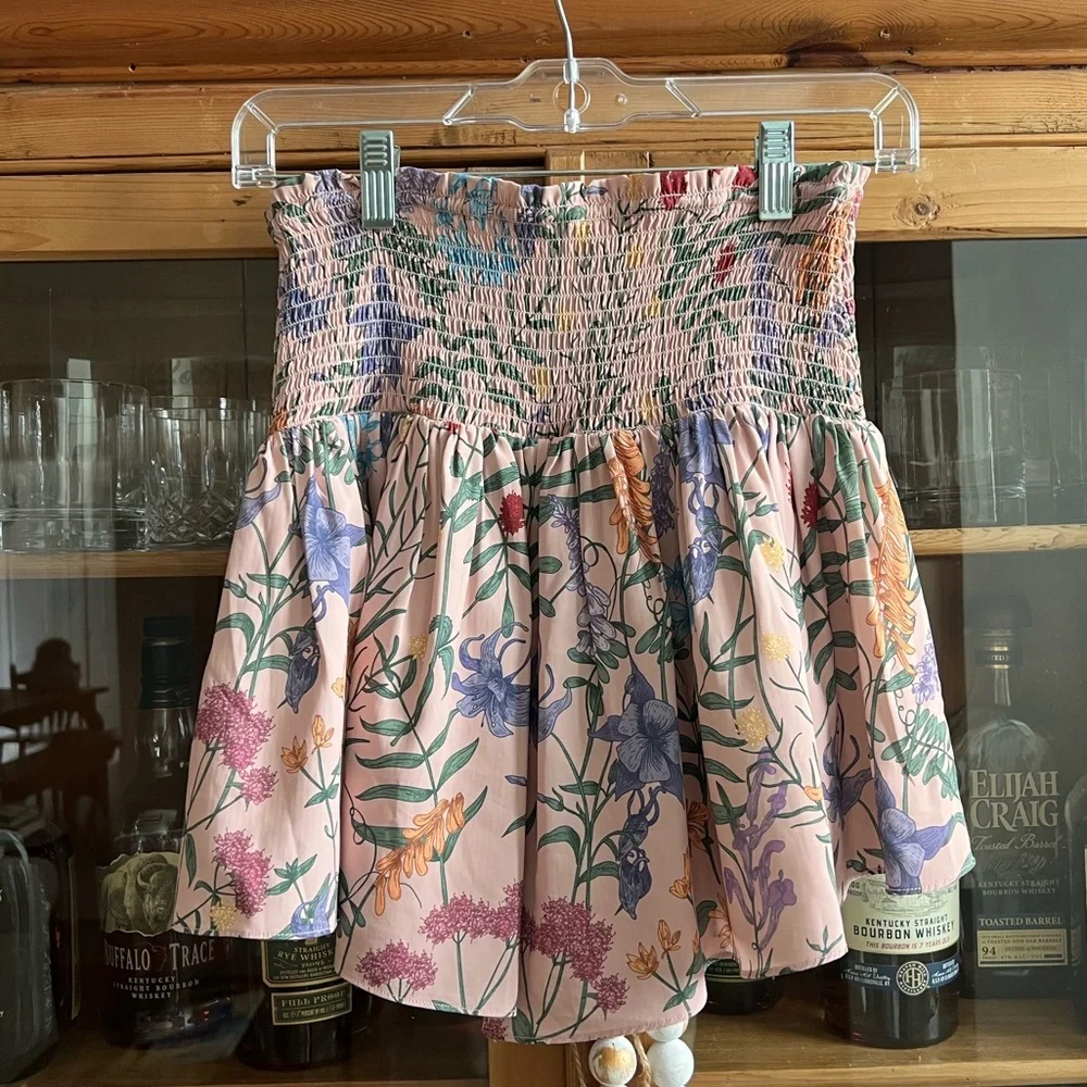 Visual Mood JOANNA FLORAL SHIRRED SKORT - Picture 4 of 4